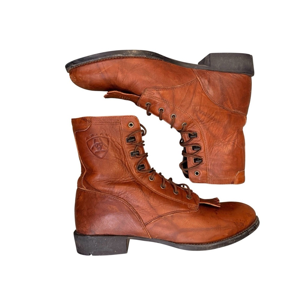 Ariat women's Kiltie lace brown‎ leather boots #33503 Size 8.5 B